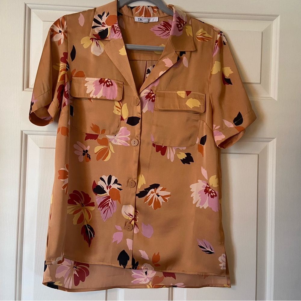 Floral Button-Up Blouse